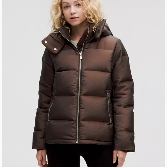 NWT Lululemon Wunder Puff Down Jacket Iridescent Brown Winter Coat Womens Size10 - Picture 1 of 15